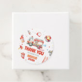 Étiquettes Cadeau Fire Truck Birthday Party  (En situation)