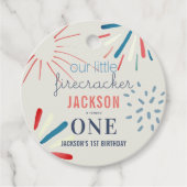 Étiquettes Cadeau Firecracker 4 juillet Fireworks Anniversaire (Devant)