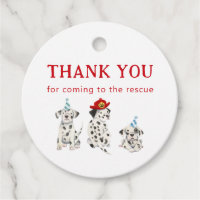 Firefighter Boy Anniversaire Favoriser Tags