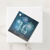 Étiquettes Cadeau Fireworks Sweet 16 ID Turquoise984 (En situation)