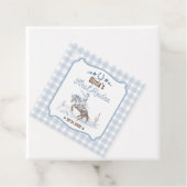 Étiquettes Cadeau First Rodeo 1st Birthday Blue Western (En situation)