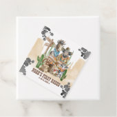 Étiquettes Cadeau First Rodeo 1st Birthday Cute Animals Wild West (En situation)