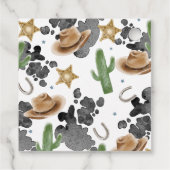 Étiquettes Cadeau First Rodeo 1st Birthday Cute Animals Wild West (Dos)