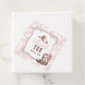 Étiquettes Cadeau First Rodeo 1st Birthday Dusty Pink (En situation)