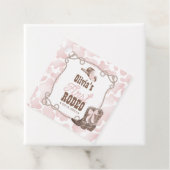 Étiquettes Cadeau First Rodeo 1st Birthday Dusty Pink (En situation)
