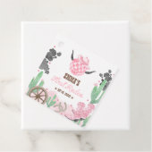 Étiquettes Cadeau First Rodeo 1st Birthday Pink Boho Wild West (En situation)