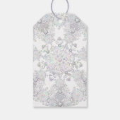 Étiquettes-cadeau Flacon de neige bleu glace (Dos)