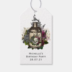 Étiquettes-cadeau Flacon de potion floral gothique antique