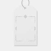 Étiquettes-cadeau Flacons de neige photo violet (Dos)