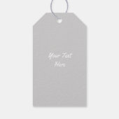 Étiquettes-cadeau Flamant rose Love Merci texte retour gris étiquett (Dos)