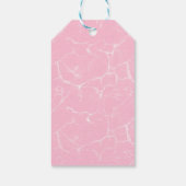 Étiquettes-cadeau Flamant rose piscine fête fille rose (Dos)