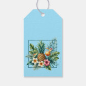 Étiquettes-cadeau Flamant rose tropical fête d'anniversaire (Dos)