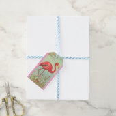 Étiquettes-cadeau Flamant Vintage (Avec de laficelle)