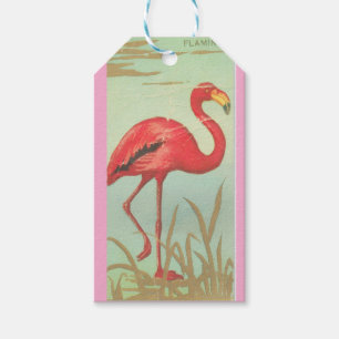 Étiquettes-cadeau Flamant Vintage