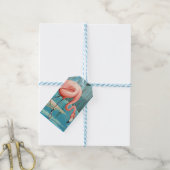 Étiquettes-cadeau Flamant Vintage (Avec de laficelle)
