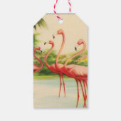 Étiquettes-cadeau Flamants Rétro (Dos)