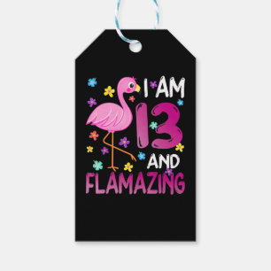 Étiquettes-cadeau Flamants roses  J'Ai 13 Flamazing Extraordinaire 1