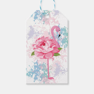 Étiquettes-cadeau Flamingo rose Floral Personnalisé