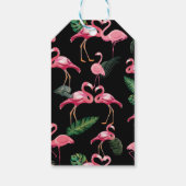 Étiquettes-cadeau Flamingos Love Pattern 4 (Dos)