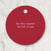 Étiquettes Cadeau Flamme de Noël vintage de Bourgogne (Dos)