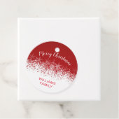 Étiquettes Cadeau Flamme de Noël vintage de Bourgogne (En situation)