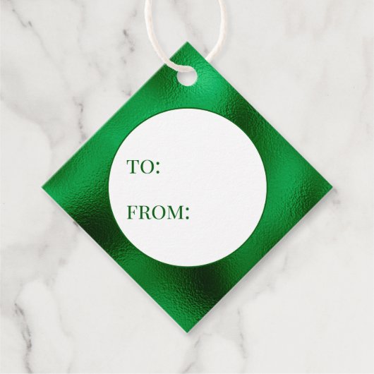 Étiquettes Cadeau Flamme verte à partir (Devant)