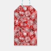 Étiquettes-cadeau Flammes de neige sur rouge (Dos)