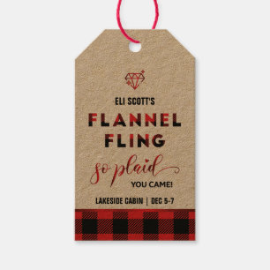 Étiquettes-cadeau Flannel Fling Merci personnalisé Favoriser