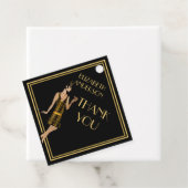 Étiquettes Cadeau Flapper Gatsby Merci noir des années 20 (En situation)
