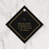 Étiquettes Cadeau Flapper Gatsby Merci noir des années 20 (Dos)