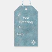 Étiquettes-cadeau Flèche de neige du sud-ouest Bleu et blanc (Dos)