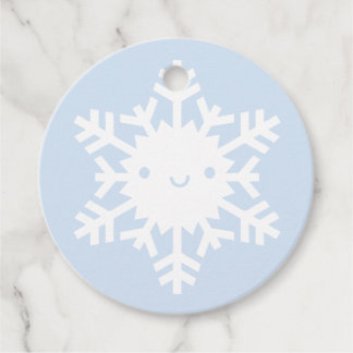 Étiquettes Cadeau Flèche de neige hivernale de Kawaii