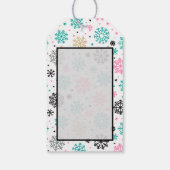 Étiquettes-cadeau Flèches de neige rétro (Dos)