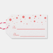 Étiquettes-cadeau Flèches de neige simples et modernes (Dos Horizontal)