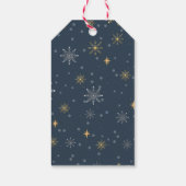 Étiquettes-cadeau Flèches d'hiver modernes Photo Marine Bleu Noël (Dos)