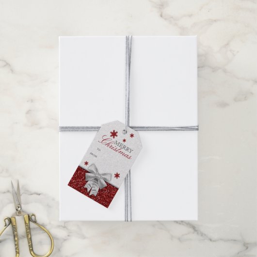 Étiquettes-cadeau Fléchettes rouges (Avec de la ficelle)