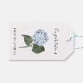 Étiquettes-cadeau Fleur Blue Hydrangea (Devant (Horizontal))