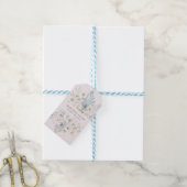 Étiquettes-cadeau Fleur bohémienne bleue (Avec de laficelle)