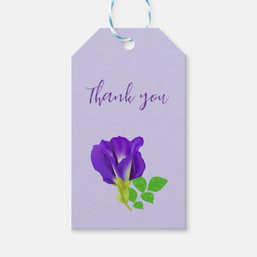 Étiquettes-cadeau Fleur de Bloom Violet (Devant)