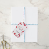 Étiquettes-cadeau Fleur de cerise rouge sucrée Sakura Fleur Annivers (Avec de laficelle)