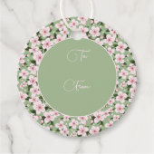 Étiquettes Cadeau Fleur de cerises (Devant)