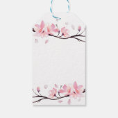Étiquettes-cadeau Fleur de cerisier rose clair moderne Sakura annive (Dos)