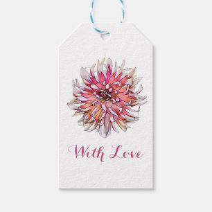 ÉTIQUETTES-CADEAU FLEUR DE DAHLIA