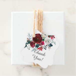 Étiquettes Cadeau Fleur de Faveur de Mariage Floral Bloom Hivernal