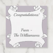 Étiquettes Cadeau Fleur de fer blanc (Dos)