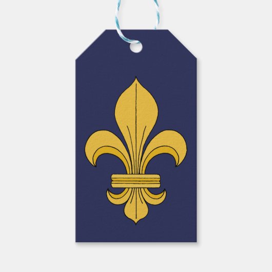 Étiquettes-cadeau Fleur de lis (Devant)
