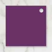 Étiquettes Cadeau Fleur de lis jaune et vert violet (Dos)