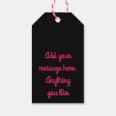 Étiquettes-cadeau Fleur de néon bleu et rouge (Dos)