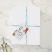 Étiquettes-cadeau Fleur de Noël (Avec de laficelle)