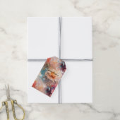 Étiquettes-cadeau Fleur de Pêche Rosé Orange  (Avec de la ficelle)